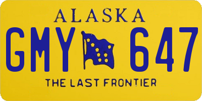 AK license plate GMY647