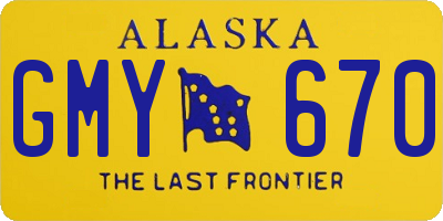 AK license plate GMY670