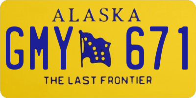 AK license plate GMY671