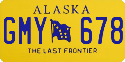 AK license plate GMY678