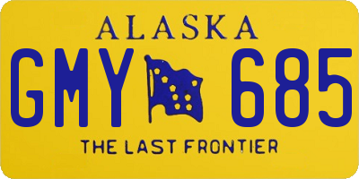 AK license plate GMY685