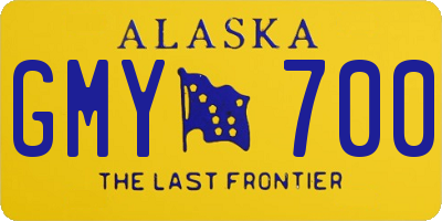AK license plate GMY700
