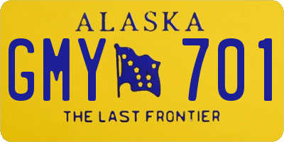 AK license plate GMY701