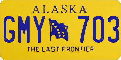 AK license plate GMY703