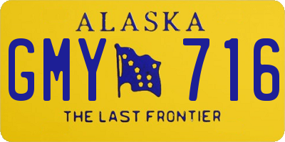 AK license plate GMY716