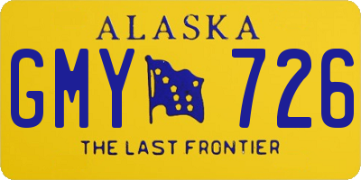 AK license plate GMY726