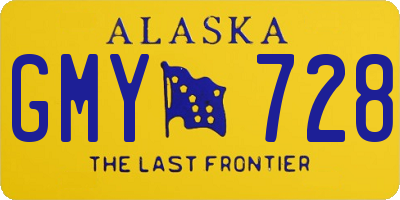 AK license plate GMY728