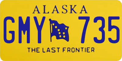 AK license plate GMY735