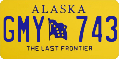 AK license plate GMY743