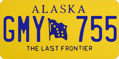 AK license plate GMY755