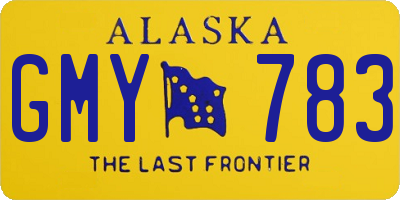 AK license plate GMY783