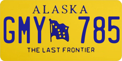 AK license plate GMY785