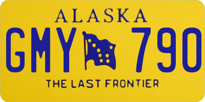 AK license plate GMY790