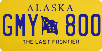 AK license plate GMY800