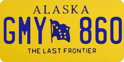 AK license plate GMY860