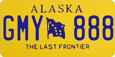 AK license plate GMY888