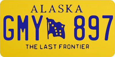 AK license plate GMY897
