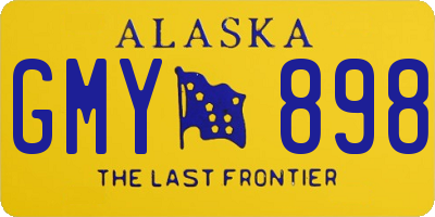 AK license plate GMY898