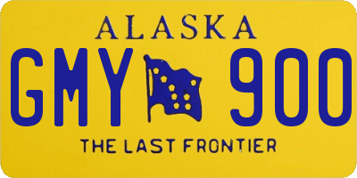AK license plate GMY900