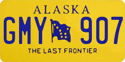 AK license plate GMY907