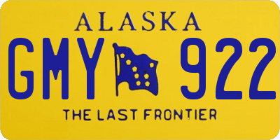 AK license plate GMY922