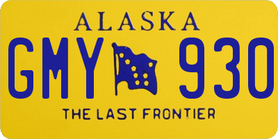 AK license plate GMY930
