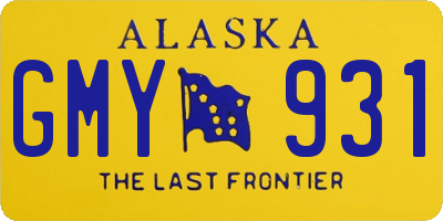 AK license plate GMY931
