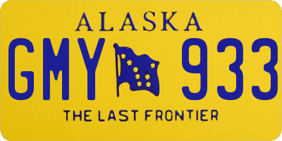AK license plate GMY933