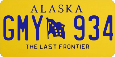 AK license plate GMY934