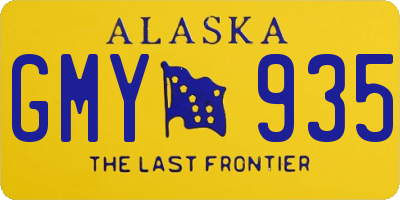 AK license plate GMY935