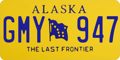 AK license plate GMY947