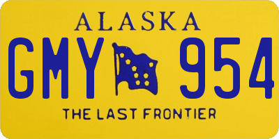 AK license plate GMY954