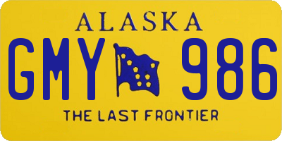 AK license plate GMY986
