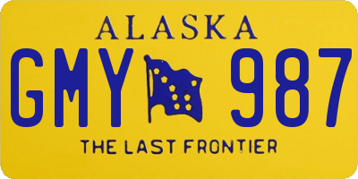 AK license plate GMY987