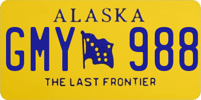 AK license plate GMY988
