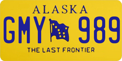 AK license plate GMY989