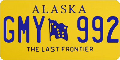 AK license plate GMY992