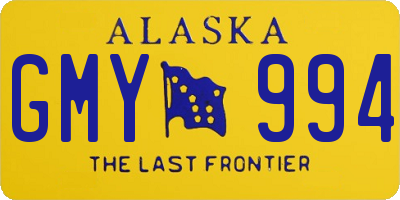 AK license plate GMY994