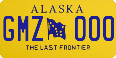 AK license plate GMZ000