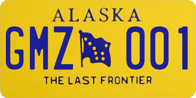 AK license plate GMZ001