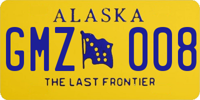 AK license plate GMZ008