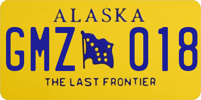 AK license plate GMZ018