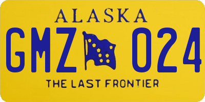 AK license plate GMZ024