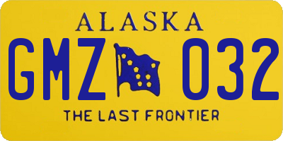 AK license plate GMZ032