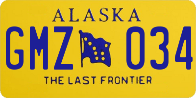 AK license plate GMZ034