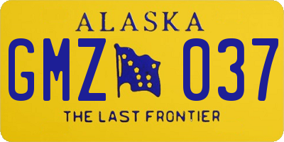 AK license plate GMZ037