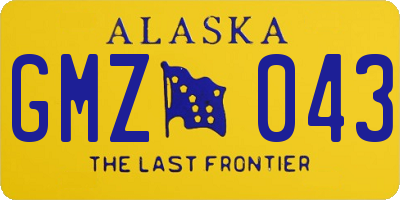 AK license plate GMZ043