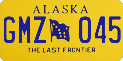 AK license plate GMZ045
