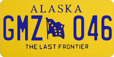AK license plate GMZ046