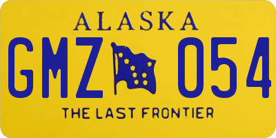 AK license plate GMZ054